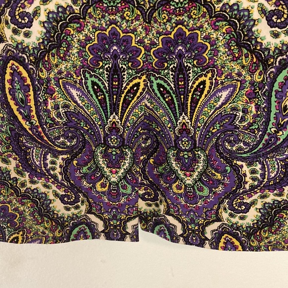 J.CREW purple multicolor paisley No.2 pencil skirt 2 - Picture 6 of 8